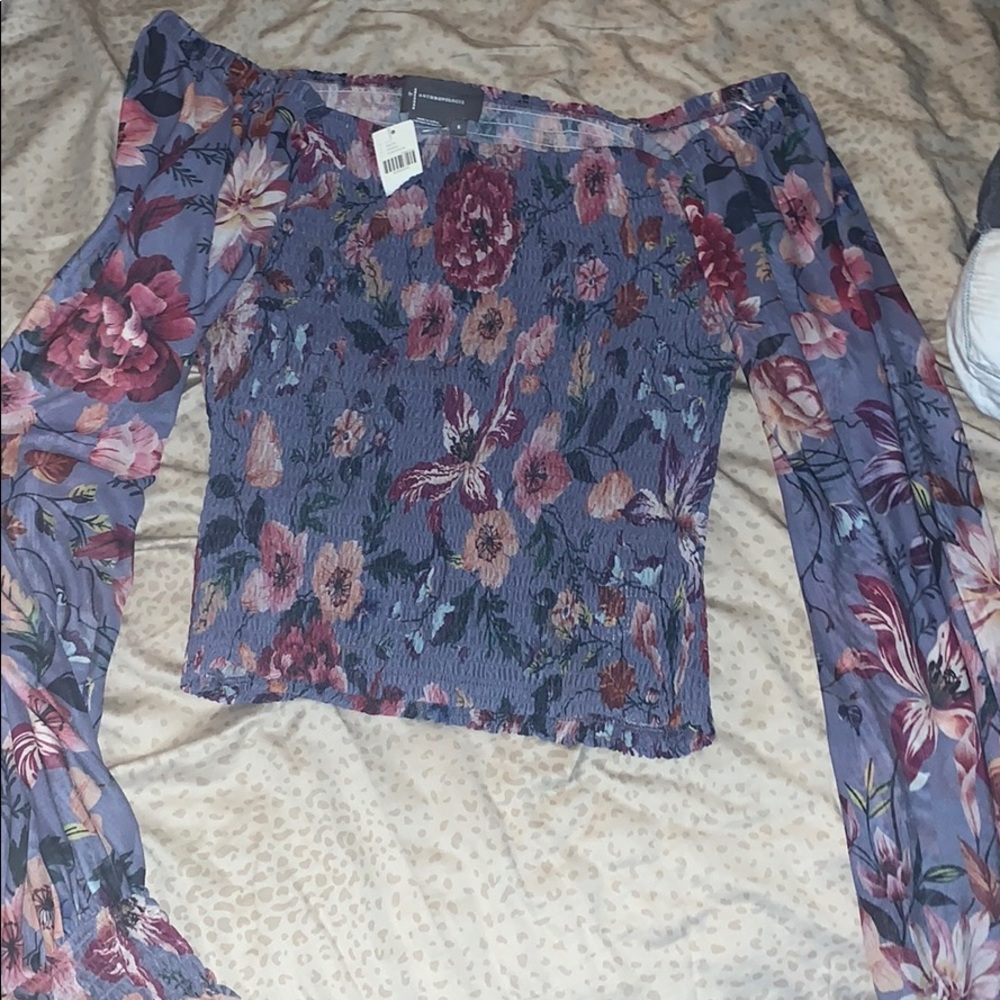 NWT small Anthropologie shirt blouse floral